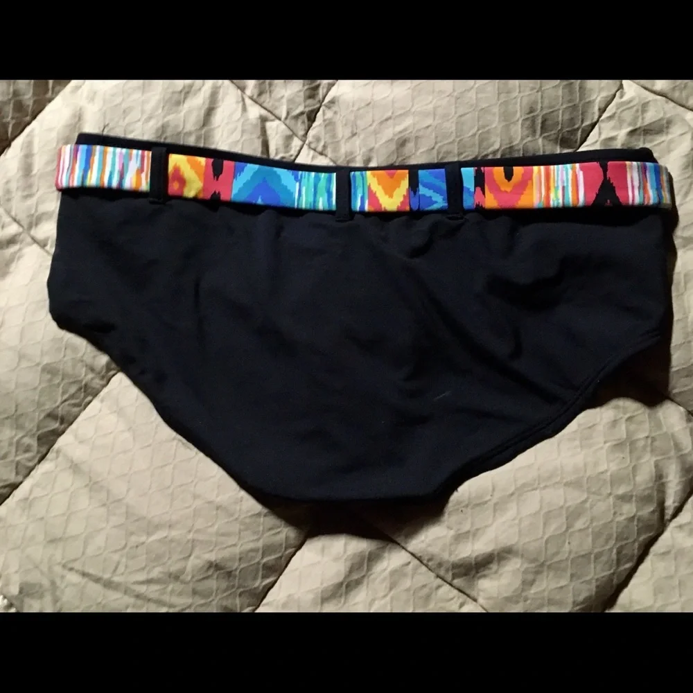 🌴Anne Cole Signature swim bottoms w/colorful belt